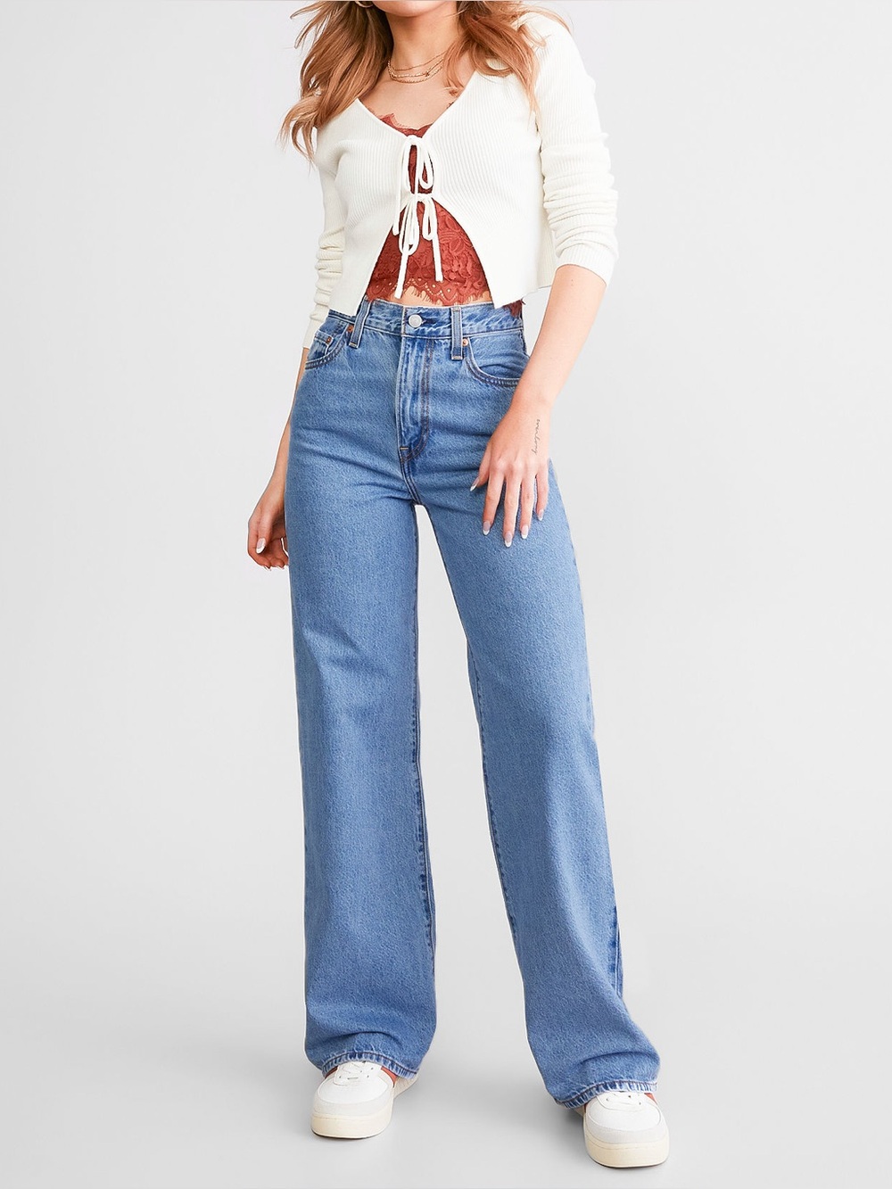 Levi’s Ribcage Wide Leg Jean in Splash Zone size 30